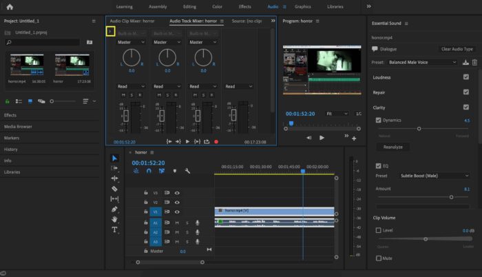 Với Premiere Pro, Loại bỏ tiếng ồn nền trở nên đơn giản và thuận tiện hơn bao giờ hết. Nhờ vào Filmstro, bạn có thể dễ dàng cải thiện chất lượng âm thanh của video một cách hiệu quả. Hãy xem ảnh liên quan đến từ khóa \