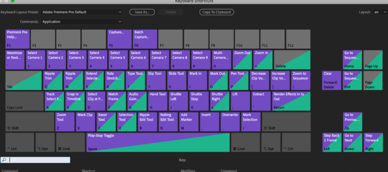 Premiere Pro Keyboard Shortcuts