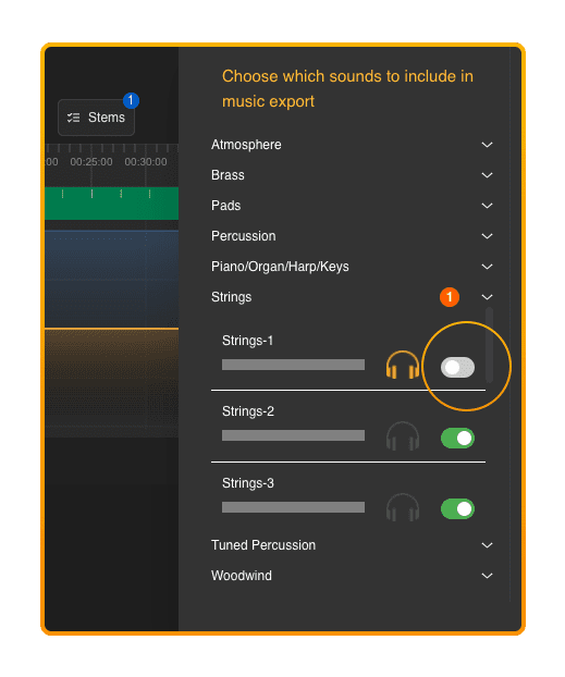 Filmstro Premiere Pro Stem Control Editor